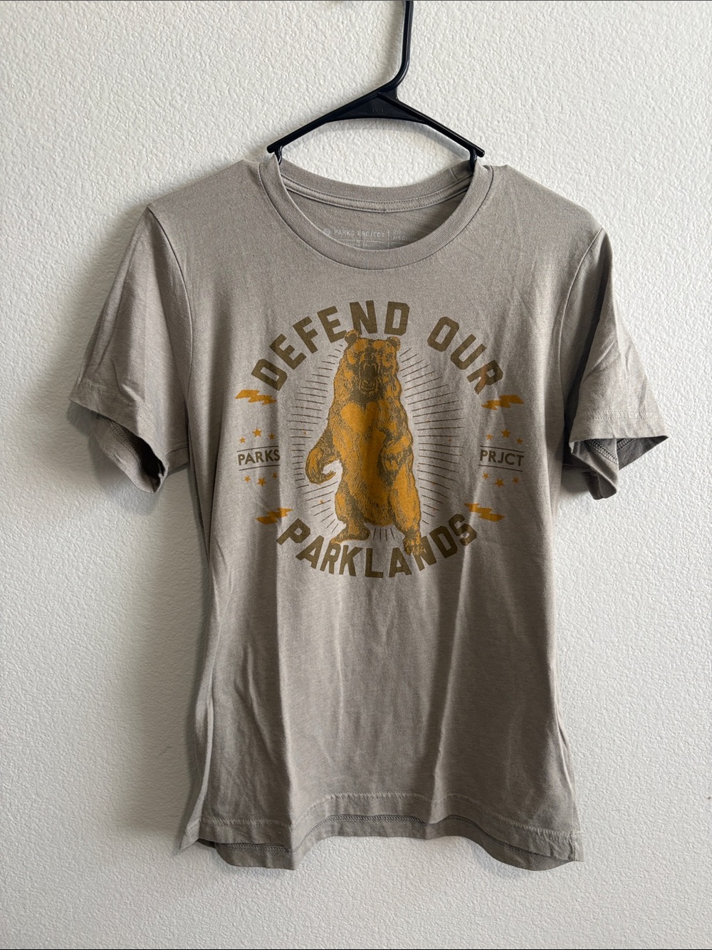 Parks Project Taupe Crewneck Tee with Olive Graphic
